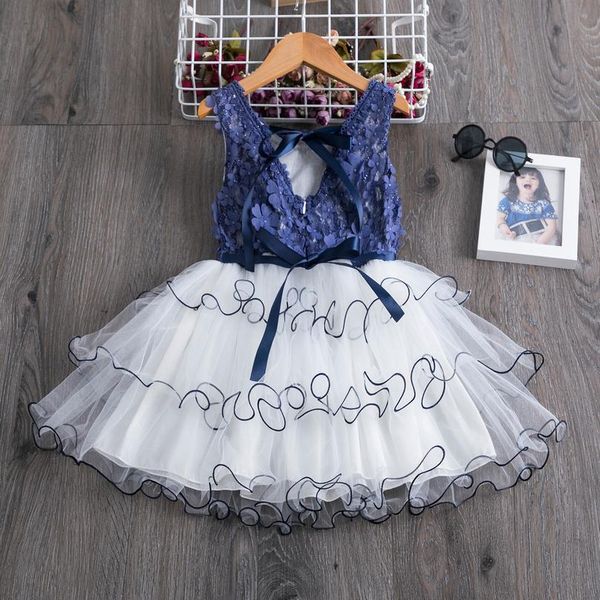 

2-7y toddler baby kid girls princess tutu dress bow flower backless birthday pageant party wedding dresses f sqcwqi