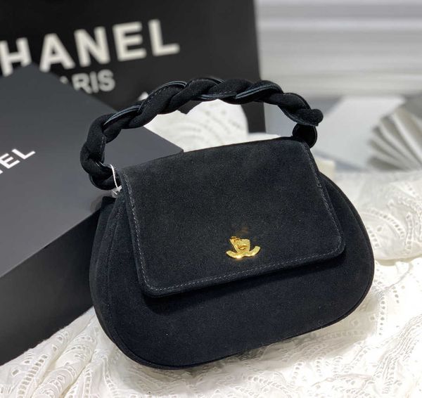 

mahua yuanbao suede xiaoxiang middle ancient light hand net red bag leather