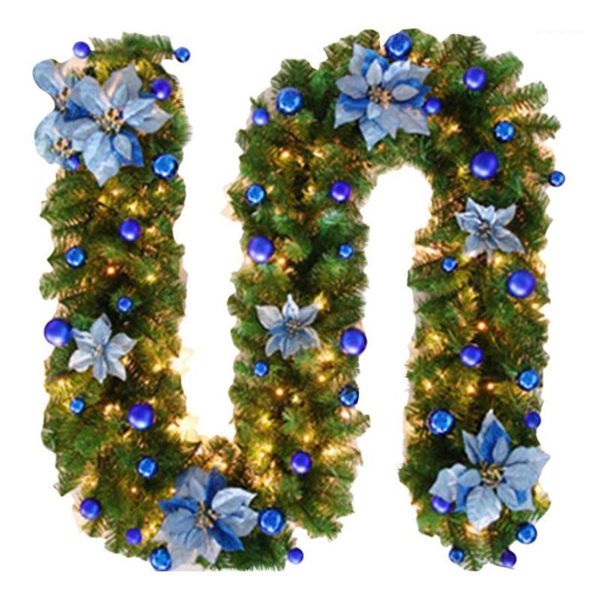 

new christmas tree wreath lights 270cm xmas led tree hanging ornament rattan colorful decoration for christmas party 1119#301