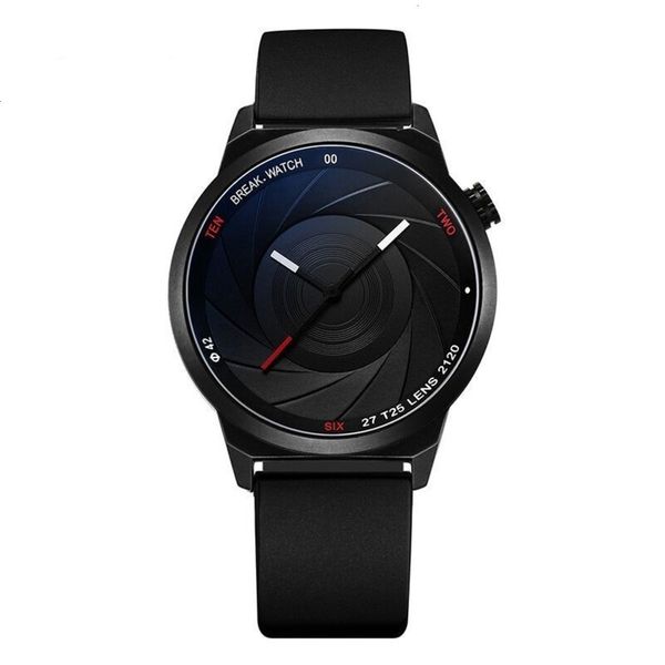 

tiktok: optical creative watch, concept, phantom men's fashion personality trend silicone watch, Slivery;brown