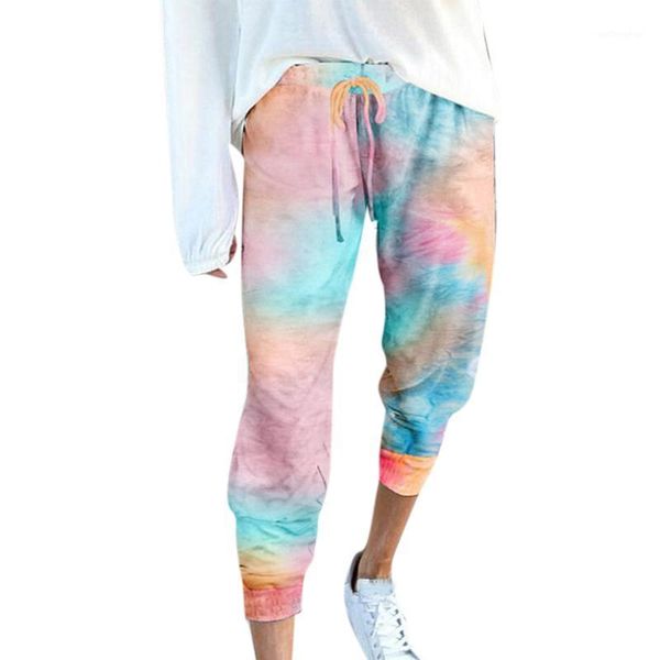 

sleep bottom tie dye women pants high waist loose casual harem pants streetwear women sweatpants sleepwear1, Black;red