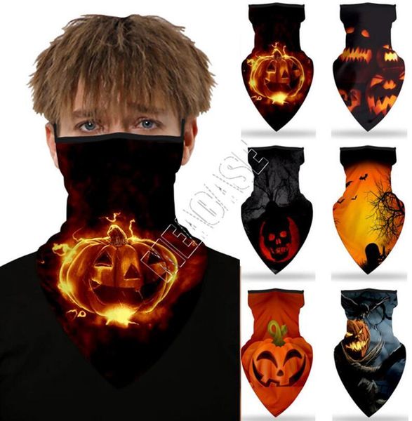 

magic halloween masks designs pumpin half turban riding multifunctional earhook triangle scarf mask cycling headwear new