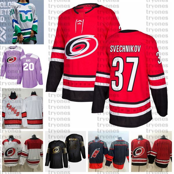 

2021 reverse retro customize #37 andrei svechnikov carolina hurricanes jerseys golden edition camo veterans day fights cancer hockey jersey, Black;red