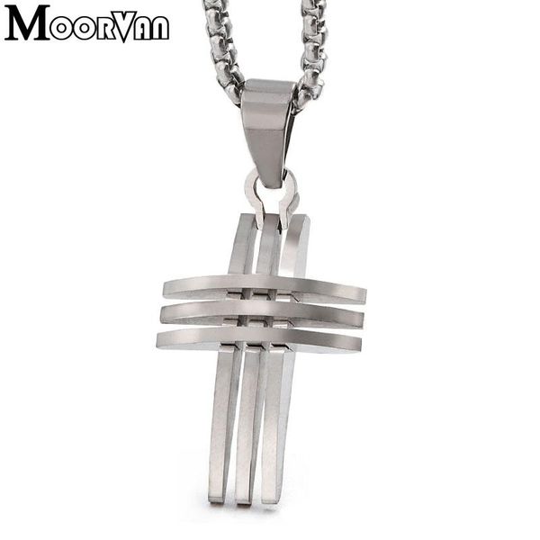 

pendant necklaces moorvan cool,stainless steel cross necklace for boy,silver color jewelry girl pendants,men casual womens vp868