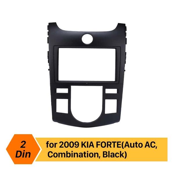 Doppel-Din-Autoradio-Einbaurahmen, CD-Trim-Abdeckungs-Set, Stereo-Installation, Armaturenbrett-Umrüstung, für 2009 KIA FORTE Auto AC