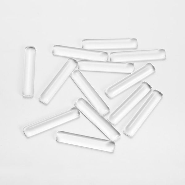 

5pcs/lot rectangle flat back clear glass findings fit 10*50 mm cabochon cameo setting for diy pendant jewelry making supplies q bbygvb, Black