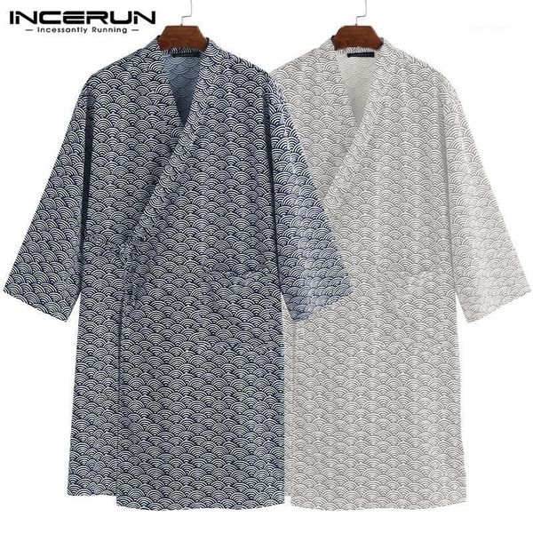 

harujuku kimono robe masculina robe pajamas 2019 men bathrobe japan style lounge nightwear bath gown sleepwear clothes unisex1, Black;brown