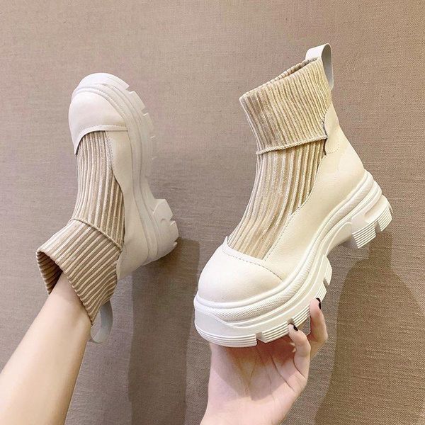 

boots socks heels shoes round toe luxury designer stockings rock lolita ladies ankle flat fashion summer med autumn, Black