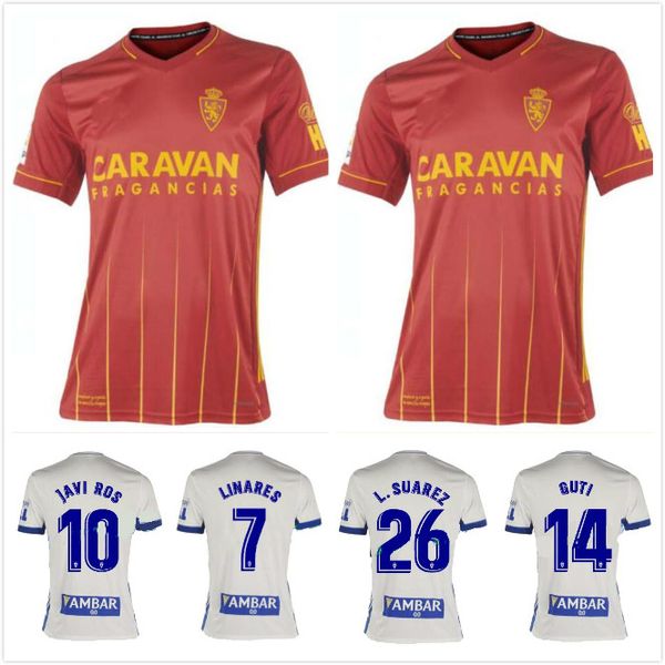 

2020 real zaragoza #23 shinji kagawa soccer jersey 20/21 home 21 zapater soccer shirt javi ros pombo miguel alejandro red football uniform, Black;yellow