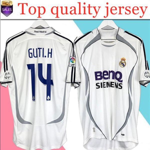 

ronaldo beckham v.nistelroy retro 06 07 real madrid soccerid jersey vintage 2006 2007 футбольная футболка cannavaro marcelo higuain camiseta, Black