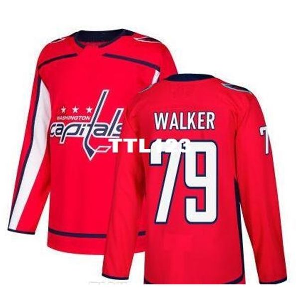 

real men real full embroidery 2017-18 new season washington capitals 79 nathan walker hockey jersey or custom any name or number jersey, Black