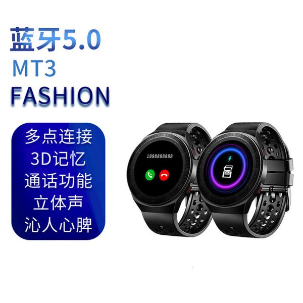 

new mt3 smart watch bluetooth call one touch recording heart rate and blood oxygen monitoring information reminder exercise br