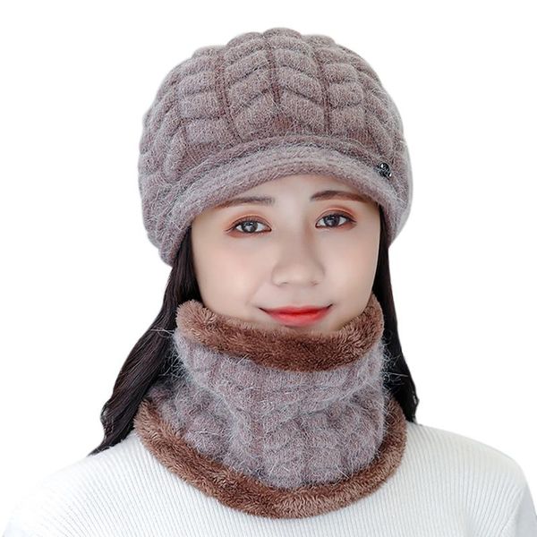 

beanie/skull caps winter hats for women cashmere beanies ladise knitted wool skullies cap angora pompom gorros thick and warm, Blue;gray