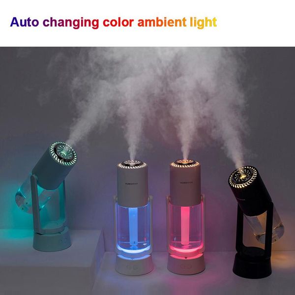 

wireless air humidifier aroma diffuser 800mah rechargeable ultrasonic mist negative ion air purifier essential oil humidificador