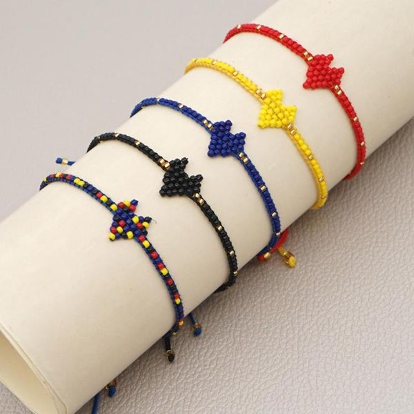 

charm bracelets simple bohemian love couple bracelet ethnic style handmade jewelry fashion all-match, Golden;silver