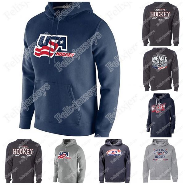 

1980 miracle on team usa ice hockey jerseys olympic team usa customize hockey jersey cross sticks hooded sweatshirt stitched name and number, Black;red