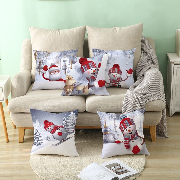 

factorywo64home 45x45cm for silver decoration cushion cover merry christmas sofa decor 2020 xmas gifts new year 2021