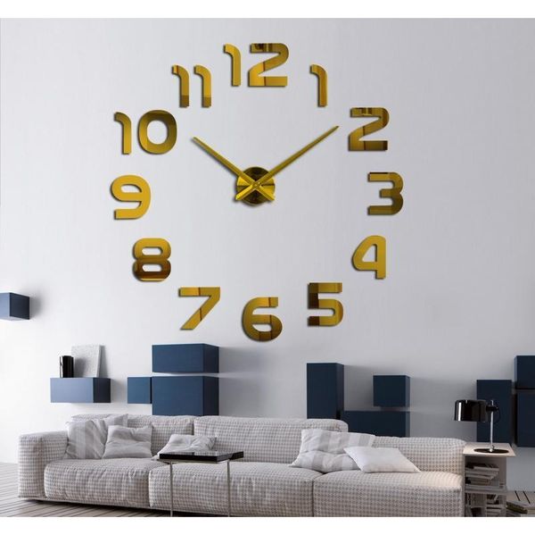 

new design clock watch wall clocks horloge 3d diy acrylic mirror stickers home decoration living room quartz n jllxlt sinabag