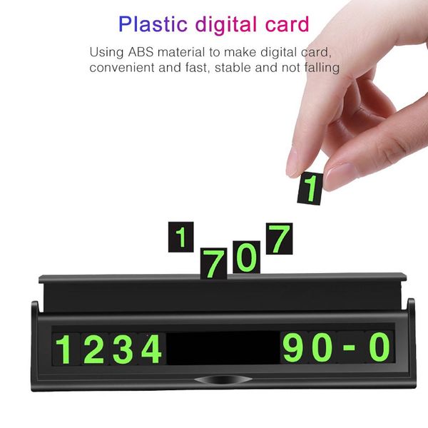 

universal luminous telephone number card hidden phone number plate 3d mobile card plates car sticker car temporary parking card h wmtswk