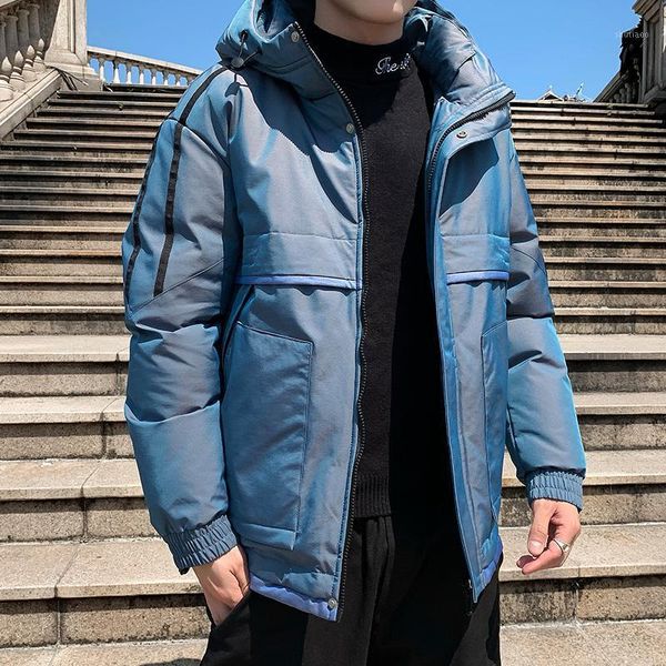 

hcxy brand mens winter parka 2020 new fashion hooded coats and jackets for men large size thick coat male1, Black