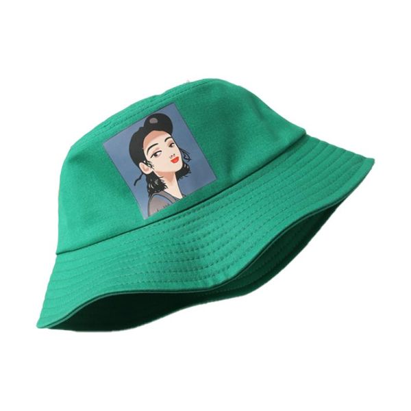 

fashion girl solid color small fresh basin cap women's student art fisherman's hat, Blue;gray