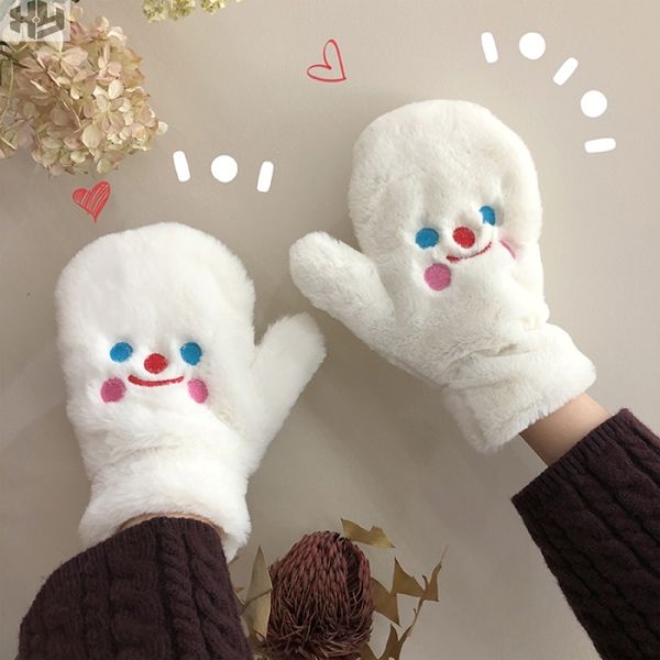 

girls' gloves lovely winter plush net red with cute furry ins cartoon 2020 new warm