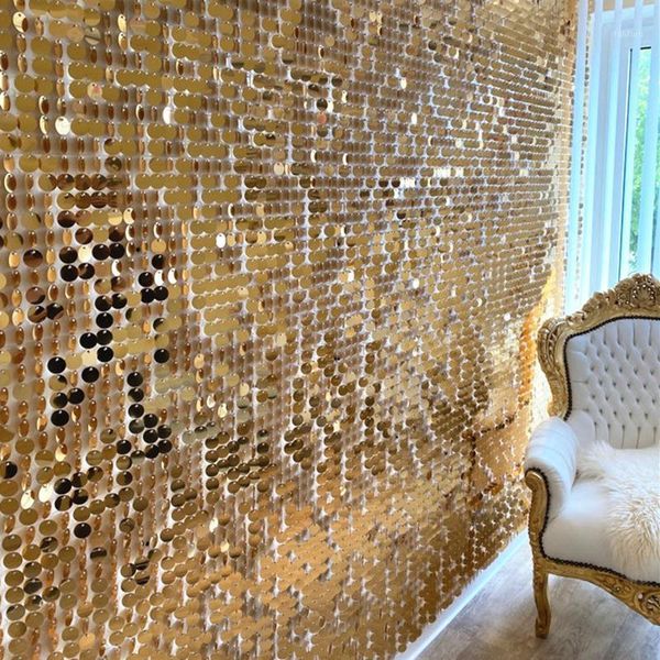 

50pcs 30cm*30cm white/transparent background boards with round light gold sequins for stage backdrop panels1