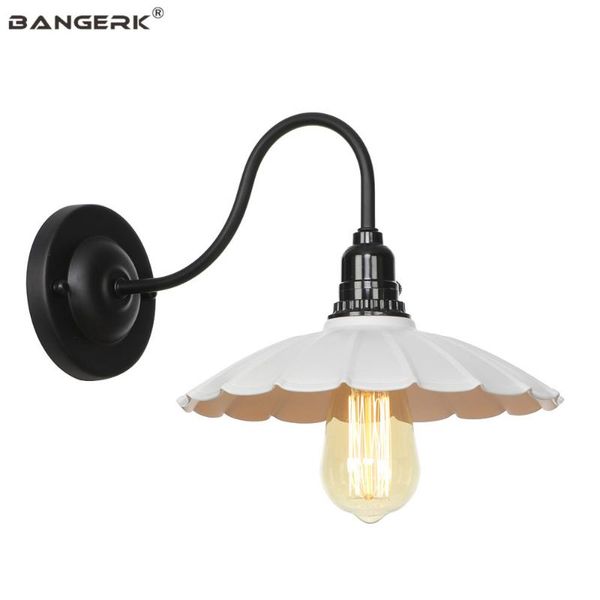 

black white iron wall lamps vintage loft style sconce wall lights led edison switch bedroom bedside lamp home lighting