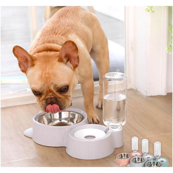 

automatic pet feeder water dispenser cat dog drinking bowl dogs feeder dish cat feeding watering supplies shipping zpzlb