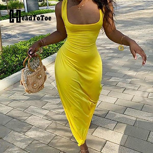 

solid sleeveless bandage back maxi dress women thick strap low cut square neck lace up long dress night club party, Black;gray