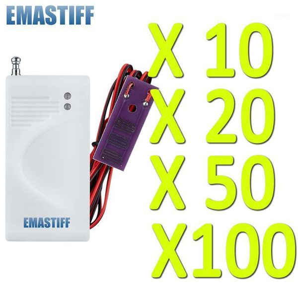 

wholesale 433mhz 1527/2262 10/20/50/100 pcs wireless water leak sensor intrusion detector work with gsm security burglar alarm1