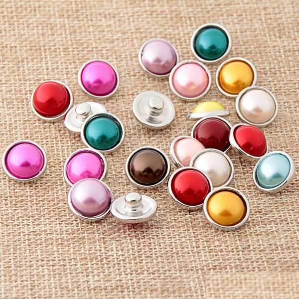 

noosa chunks snap button jewelry diy imitate pearl resin 12mm snap buttons for bracelet women snaps jewelry 1ukpx