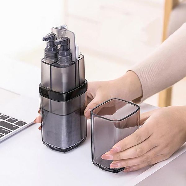 

bath accessory set plastic travel toothbrush portable wash cup storage box camping case cover health bathroom accessories organizer