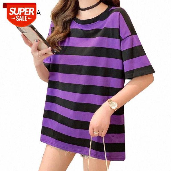 

summer women t-shirt striped short sleeve female t shirt harajuku casual woman tshirts basic tee o-neck loose ladies tshirt #fj5a, White
