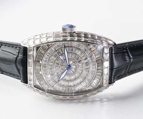 

high-endquality watches men automatic mechanical watch for men luxury gift clock with full diamonds leather strap wristwatch, Slivery;brown