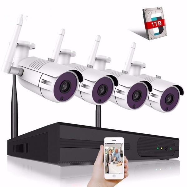 

wireless camera kits 4ch 5mp security system cctv wifi nvr kit ir outdoor night vision home video surveillance