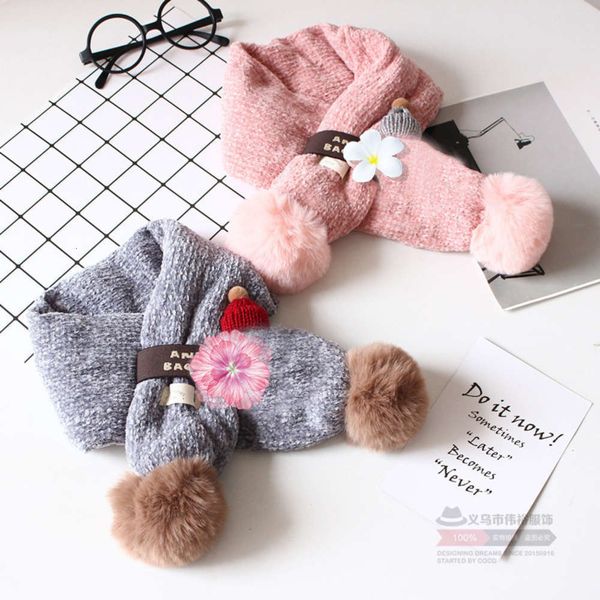 

pig and winter new teddy chenille autumn children's baby cross scarf covu, Red;brown