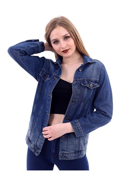 

women's jackets woman washed denim jacket k.tint 2021 season blue tint regular daily slimfit sleeve button detailed young vitality long, Black;brown