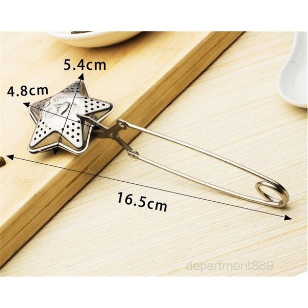 

a-a-6styles stainless steel tea spoon seasoning infuser star shell oval round heart shape strainer teaware dhb653