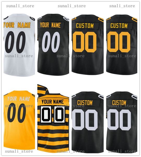 

stitch new men women kids 7 ben roethlisberger 90 t.j. watt 19 juju smith-schuster 78 alejandro villanueva jerseys stitched, Black;red
