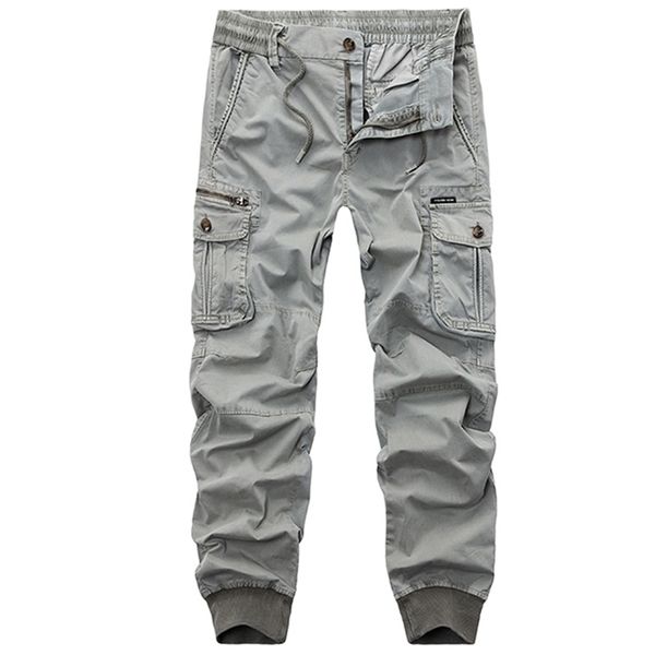 

2020 new autumn camouflage tactical mens cargo pants men joggers military casual cotton pants army trousers dropshipping lj201221, Black
