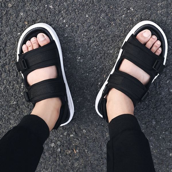 

men's casual sandals slippers breathable and comfortable ss 03, Black