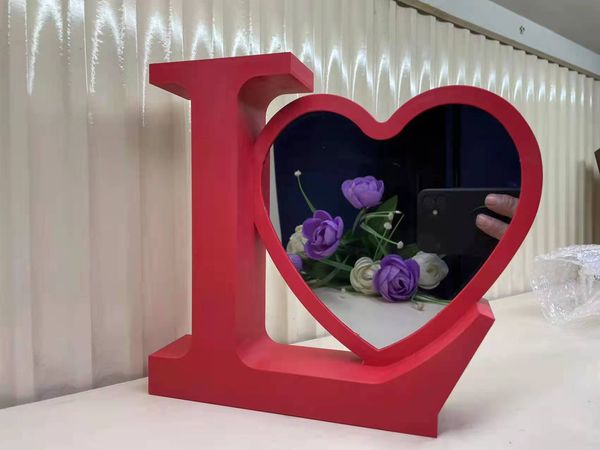 

36pcs/lot sublimation love mirror with display p frame for custom valientine's gifts