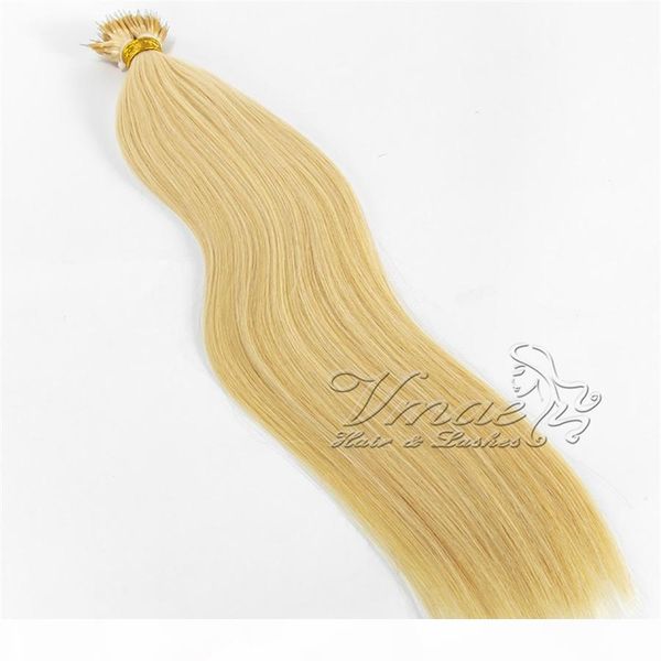 

european russian straight 100g black blonde double drawn one donor raw tip keratin pre bonded nano ring human hair virgin extensions