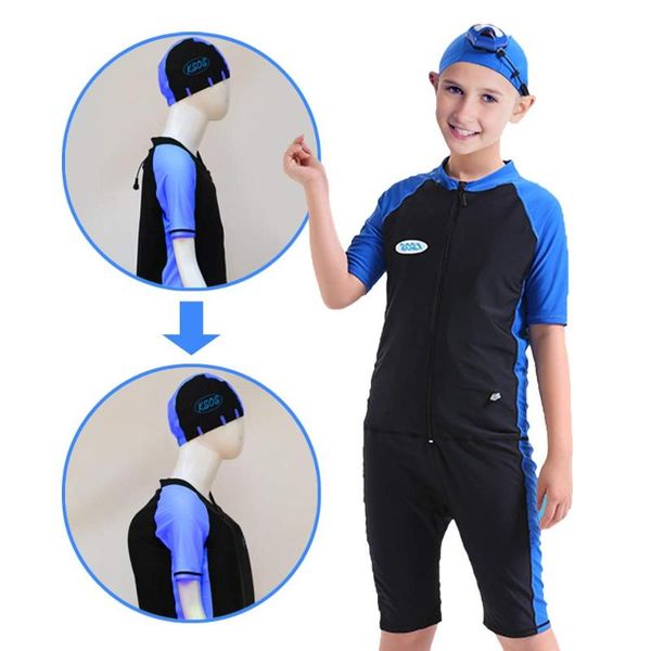 

children swimwear kids swimsuit emergency life saving apparatus two-piece separate inflatable life jacket for swimming beginner