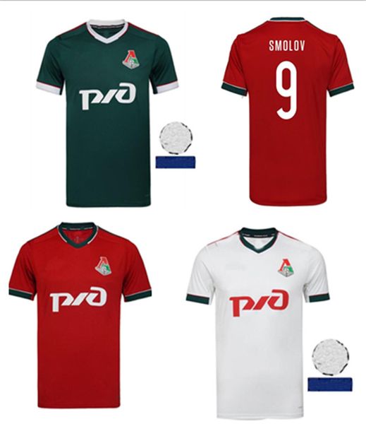 

moscow lokomotiv football suit home third red 20-21 milan chuck zhemaletdinov smolov krychowiak barinov custom football shirt, Black;yellow