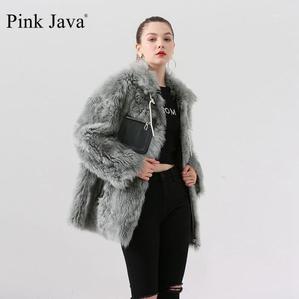 

women's fur & faux pink java qc19039 arrival real coat wool women fashion winter sheep fur1, Black