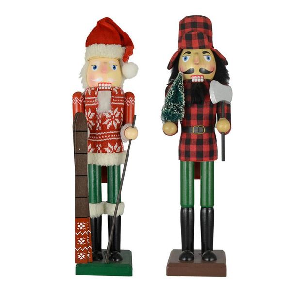 

38cm 2020 new year christmas home decoration wood nutcrackers christmas santa claus the nutcrackers people europe