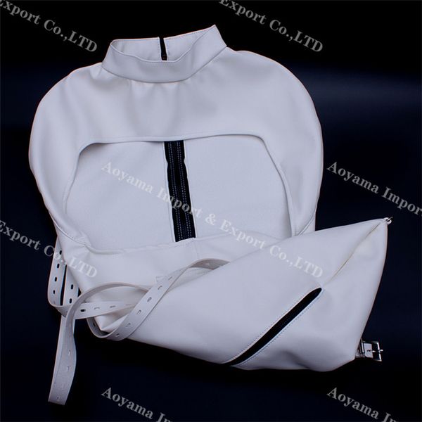 

harness for restraints pu leather binder arm glove fun gear body fetish bondage adjustable aid gamejouets sexuelstoys white a cmca