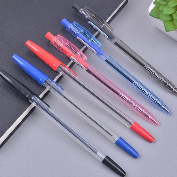 

ballpoint pens classic pen black/red/blue 0.7mm plastic press ball writing for students stationery supplies exam spare 309/5831, Blue;orange